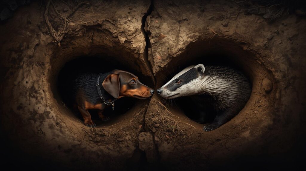 Dachshund and Badger
