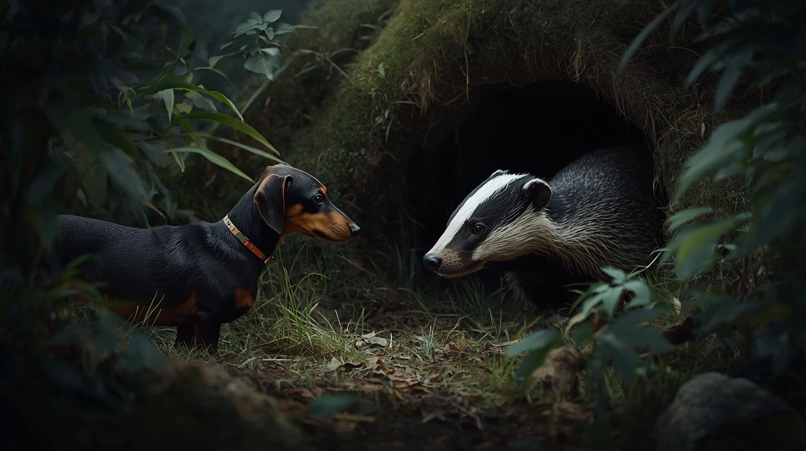 Dachshund vs Badger