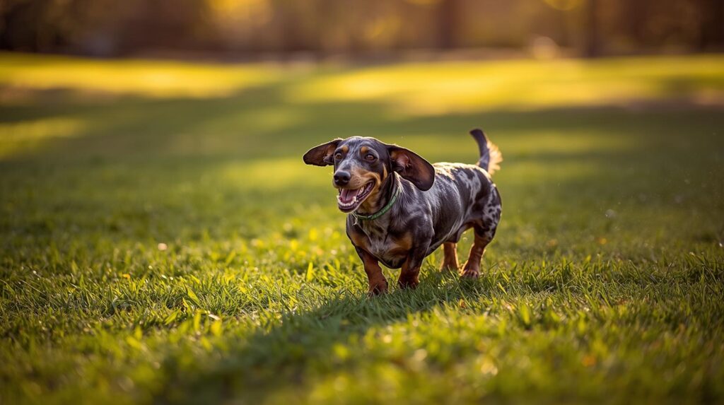 Dapple dachshund dog
