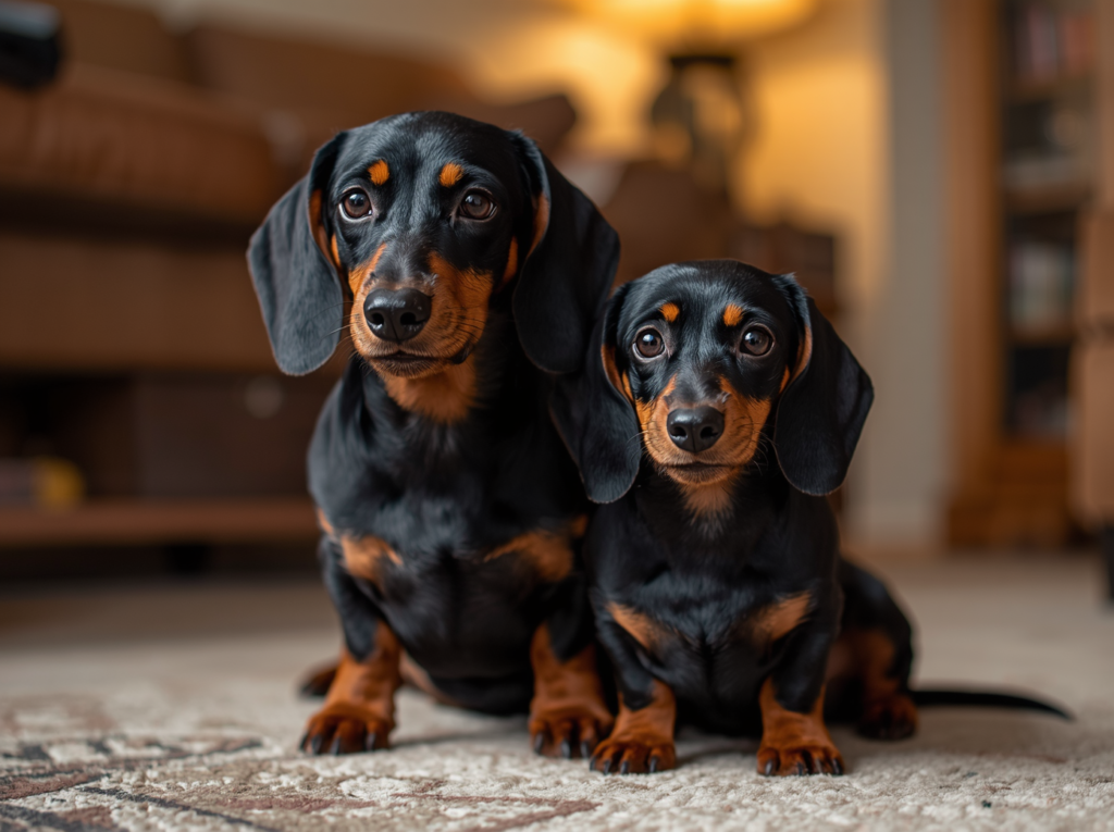 Standard Dachshund and Miniature Dachshund