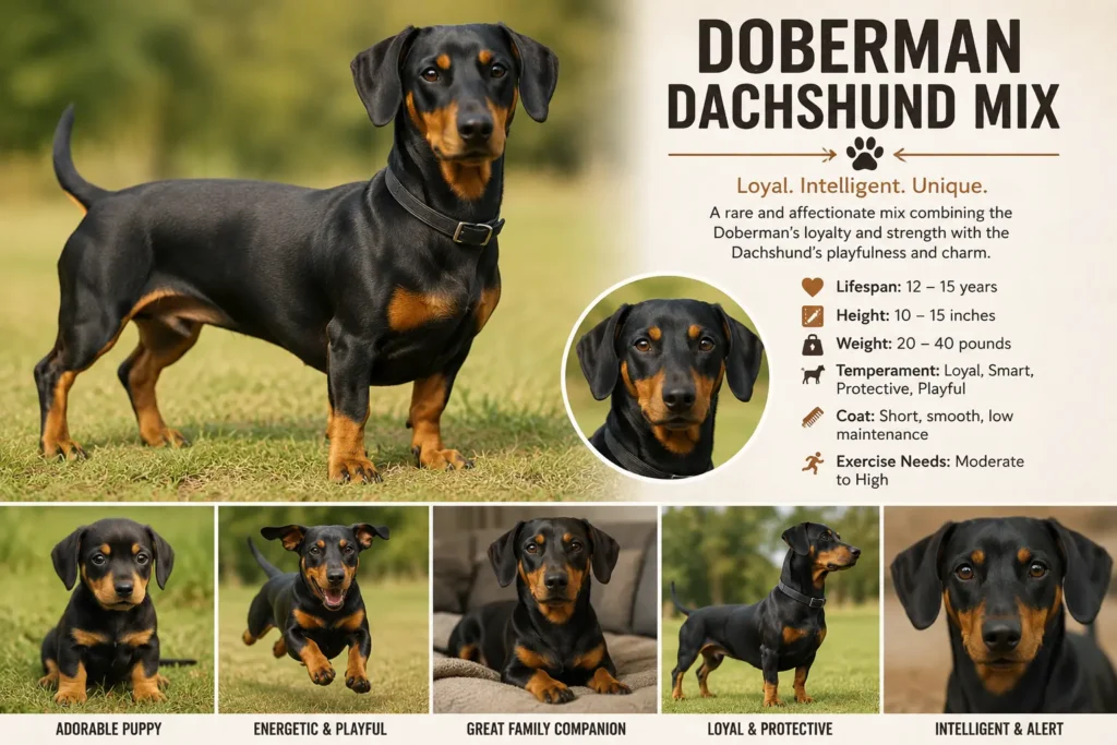 Current image: Doberman and Dachshund Mix
