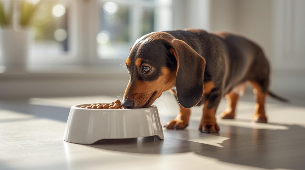 Mini Dachshund Feeding