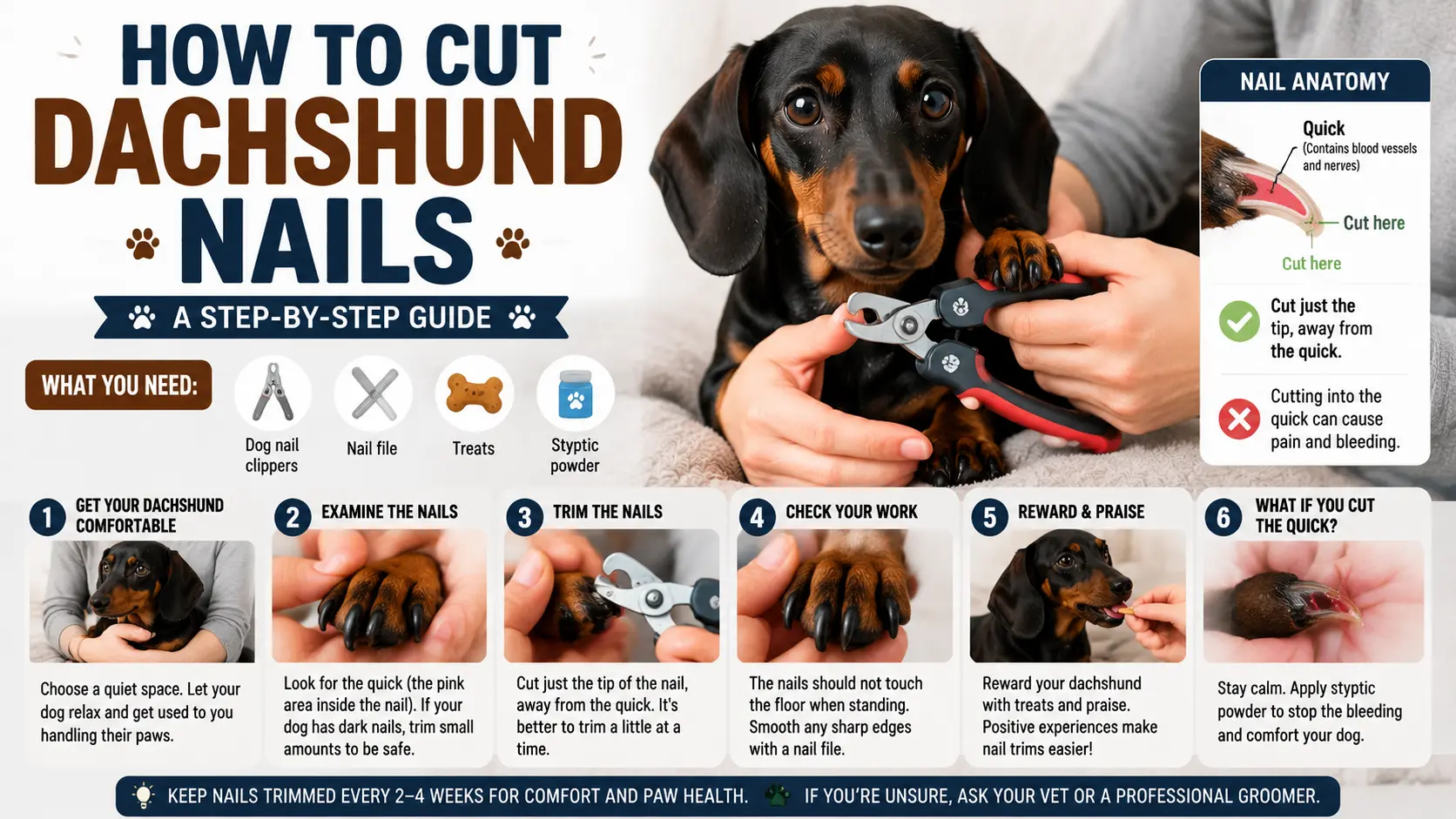how to cut dachshund nails