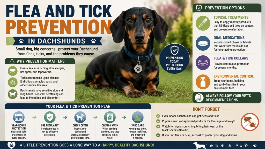 Current image: Flea and Tick Prevention in Dachshunds