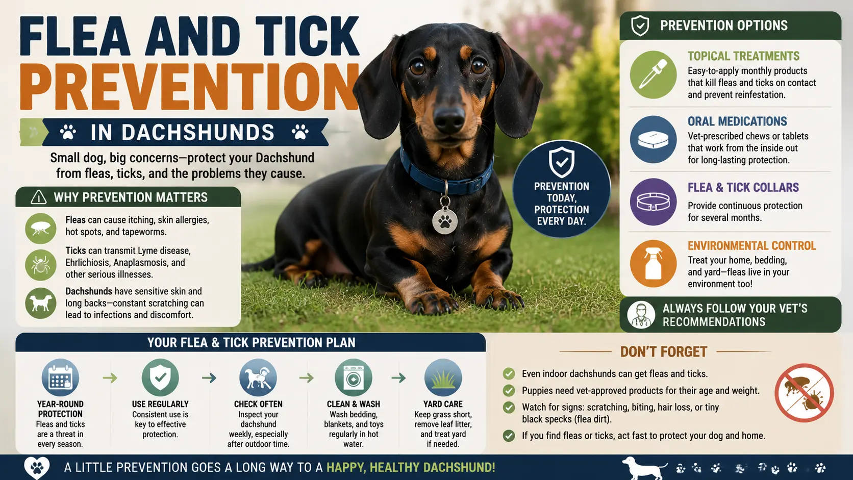 Flea and Tick Prevention in Dachshunds