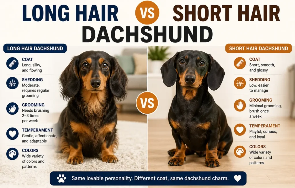 Current image: Long Hair vs Short Hair Dachshund