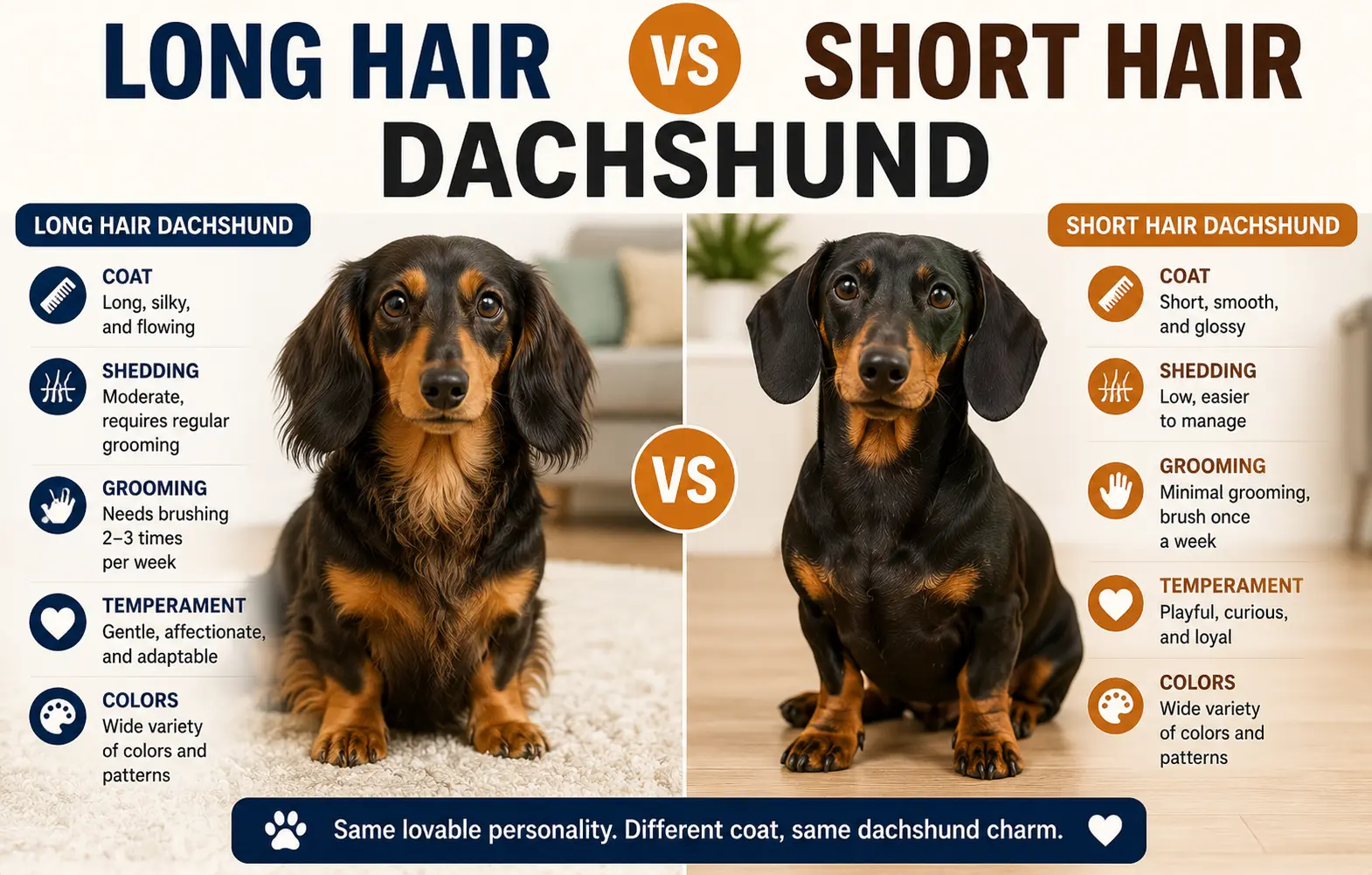 Long Hair vs Short Hair Dachshund