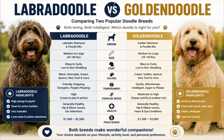 Labradoodle vs Goldendoodle