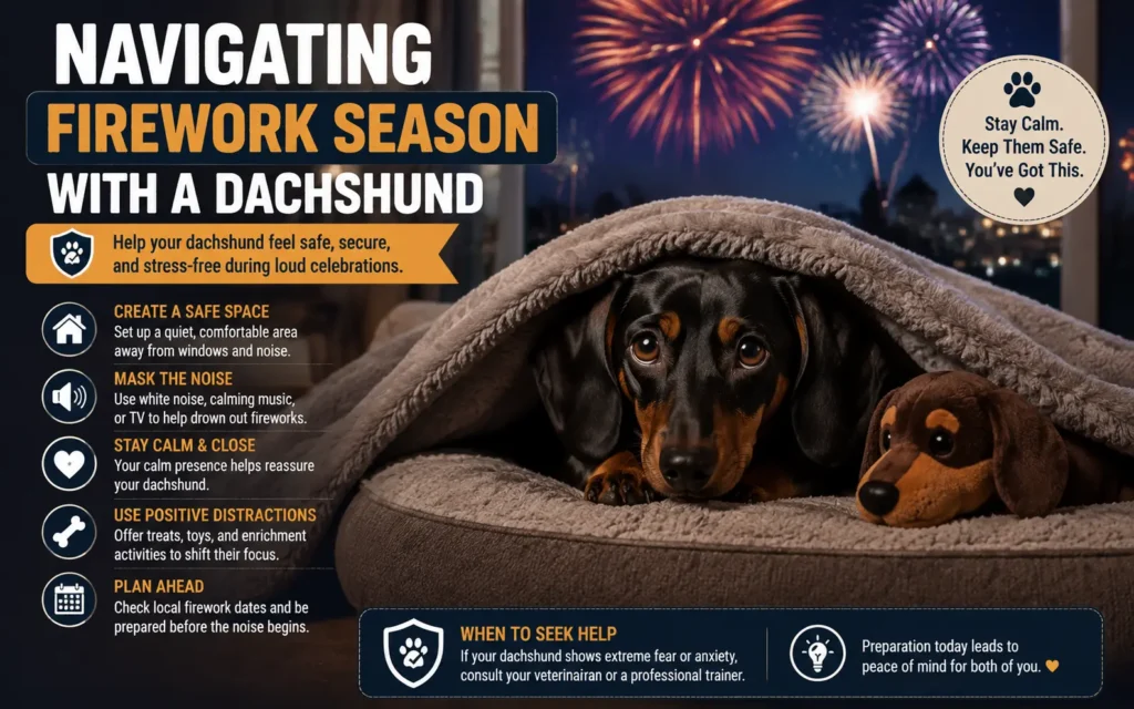 Current image: Navigating Firework Season With A Dachshund