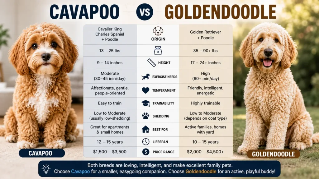 Cavapoo vs Goldendoodle